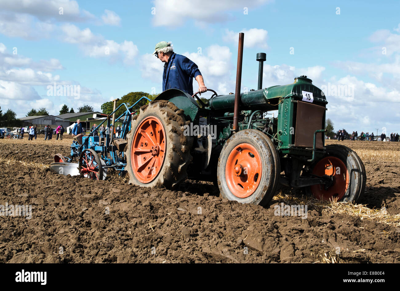 vintage fordson tractor at Cheshire ploughing match competition Stock Photo