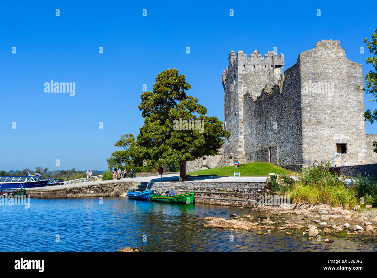 15thC Ross Castle on the shores of Lough Leane, Killarney National Park, County Kerry, Republic of Ireland Stock Photo