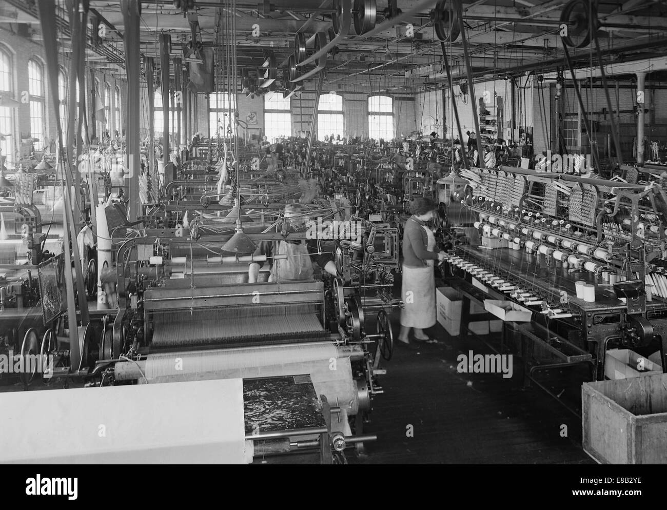 Paterson, New Jersey - Textiles. Madison Silk Co. General view of up-to-date large silk plant (not automatic), March 1937 Stock Photo