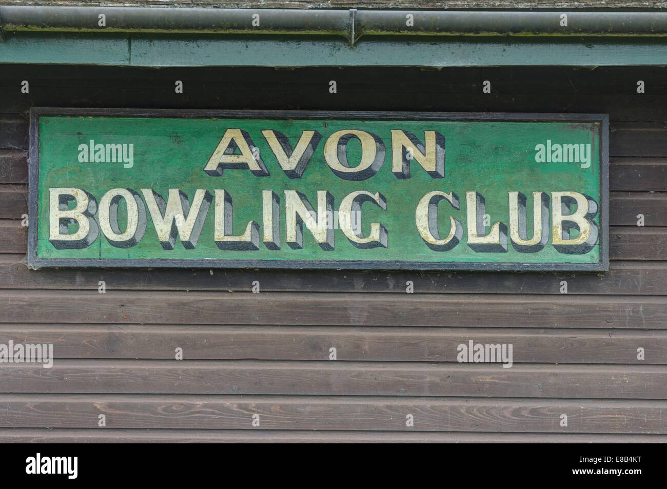 avon bowling club sign Stock Photo