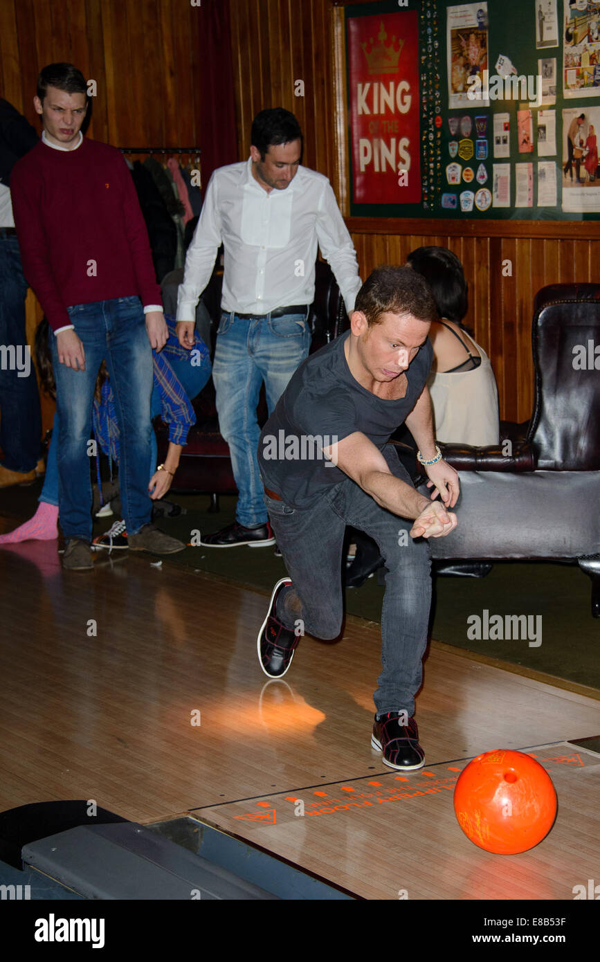 Celebrity vs Corporate bowling party fundraiser in aid of the Brompton