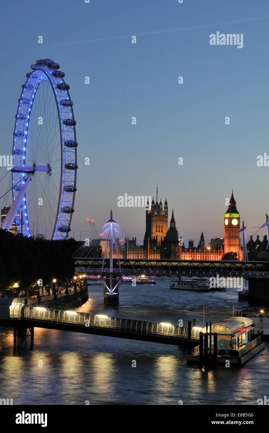 London the eye skyline hi-res stock photography and images - Alamy