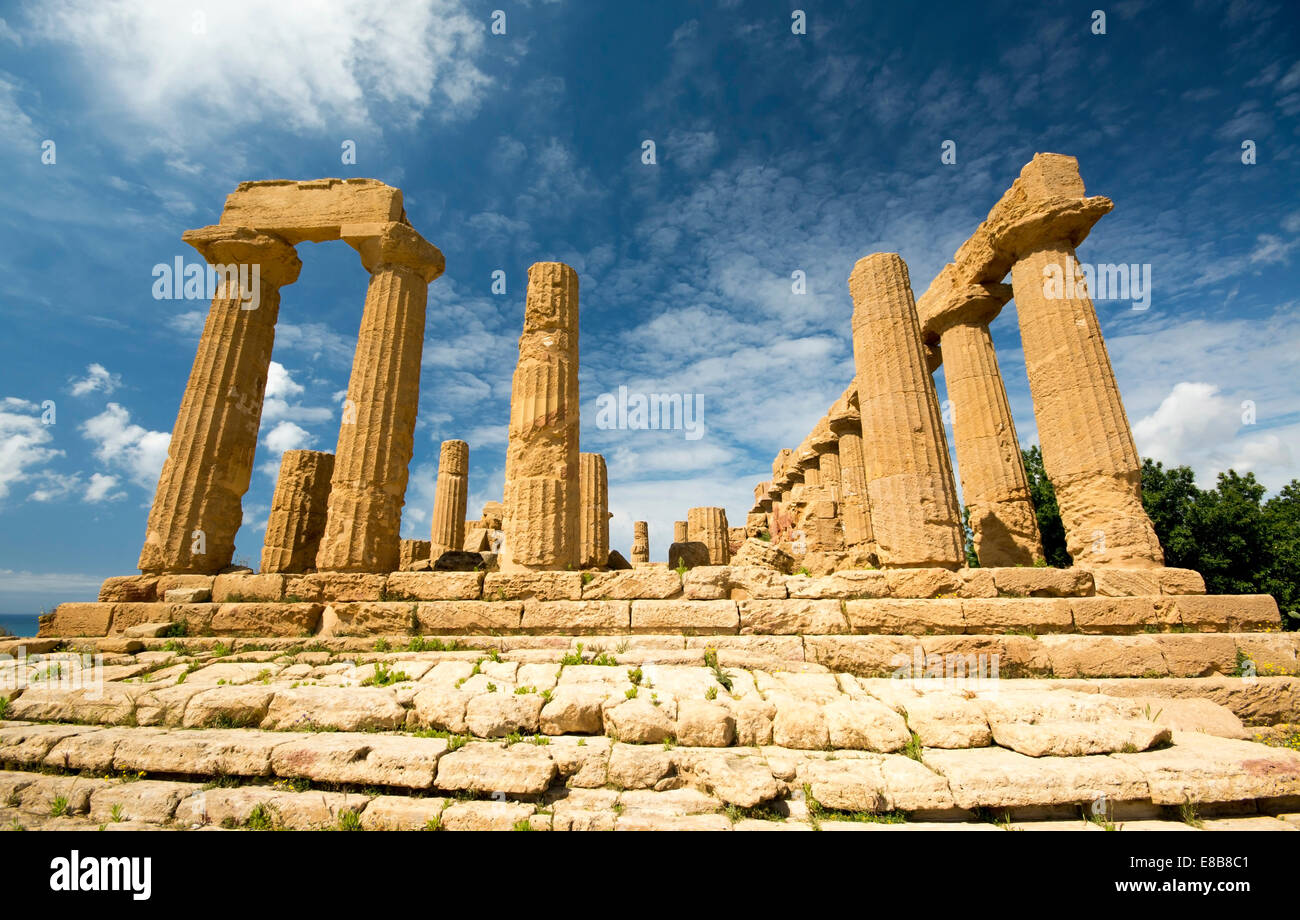 Ancient Temple of Juno, Agrigento, Sicily, Italy Stock Photo