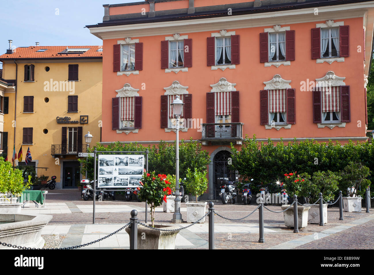 Main square in Menaggio, Lake Como, Lombardy, Italy Stock Photo