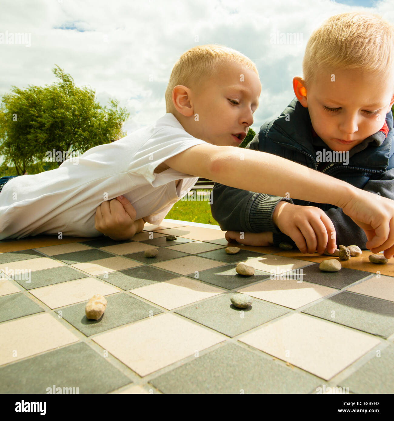 The Draughts Players. Museum: State Art Gallery, Perm. Author:  Doshchennikov, Ivan Stepanovich Stock Photo - Alamy