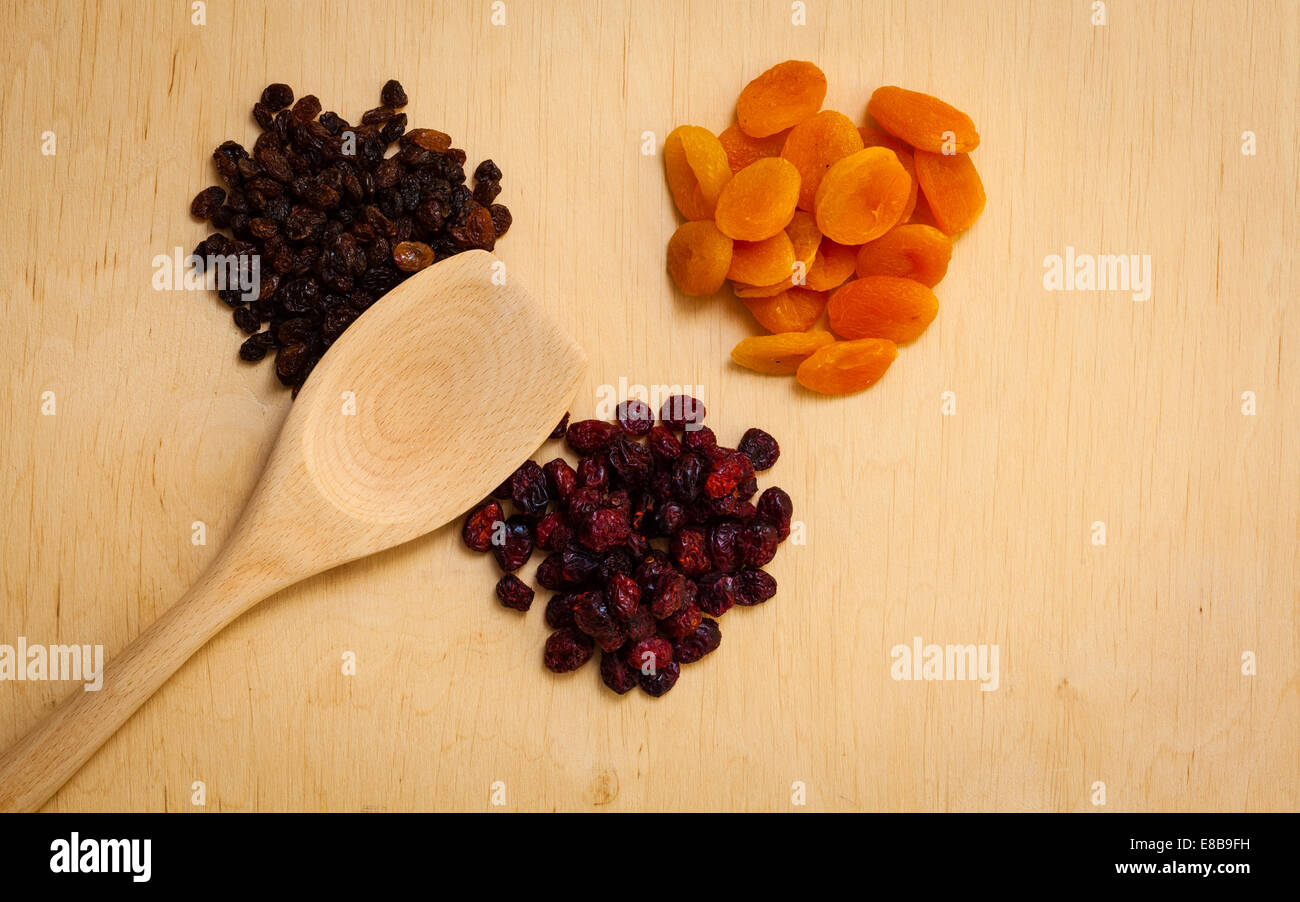 Healthy food organic nutrition. Dried dehydrated fruits raisins ...