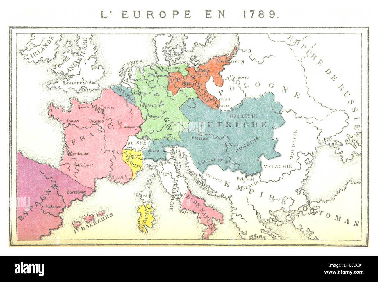 L' EUROPE EN 1789 Stock Photo