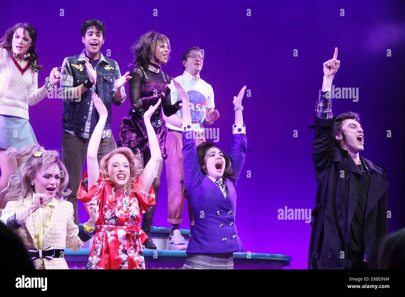 Opening night of Heathers The Musical at the New World Stages Curtain