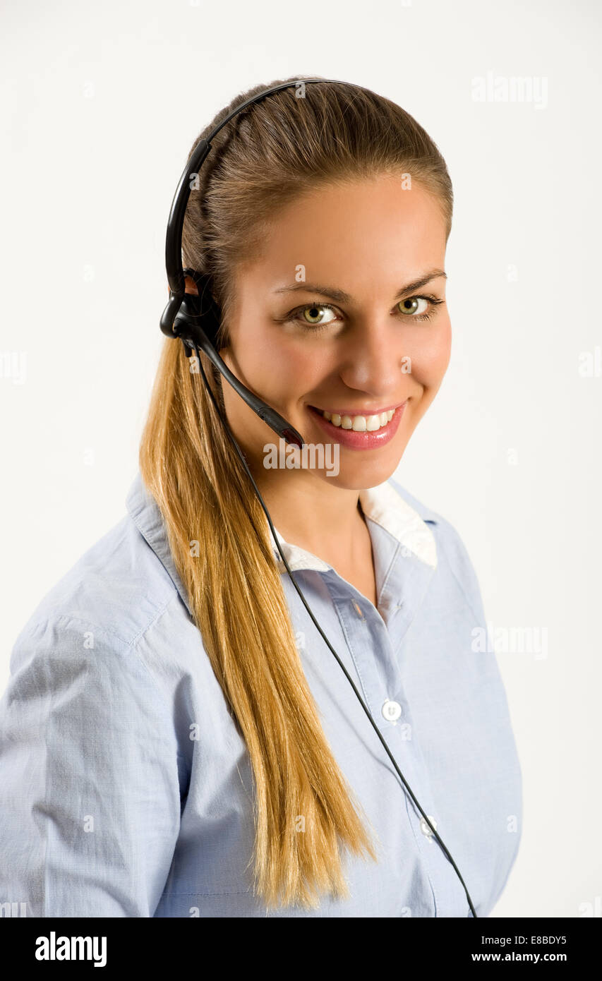 Call center operator Stock Photo