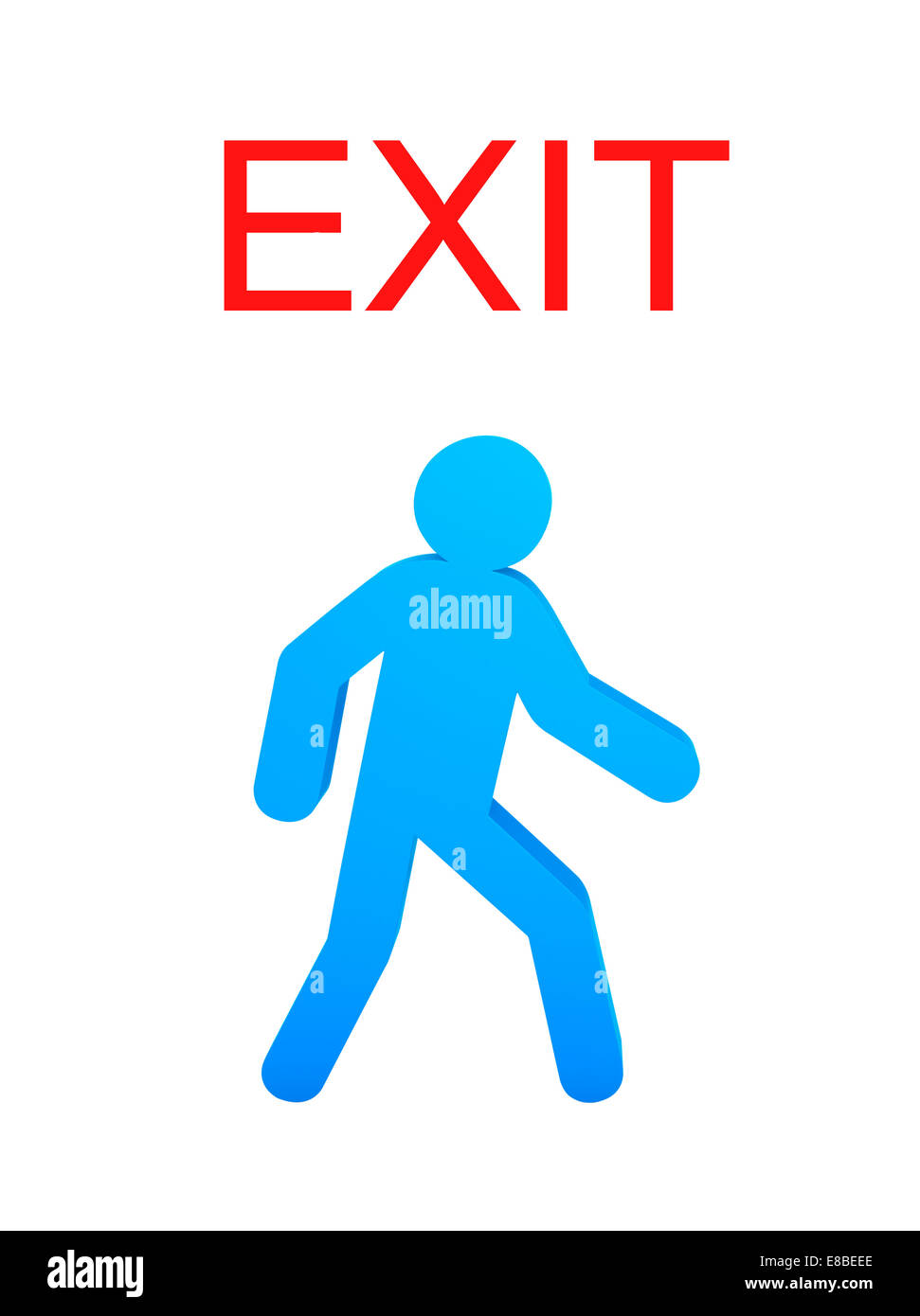 Emergency exit sign Stock Photo