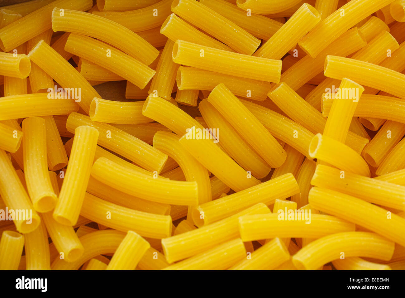 Organic Corn Pasta. Gluten Free Product. Astonishing sharpness image. Medium format color rendering and image quality. Stock Photo