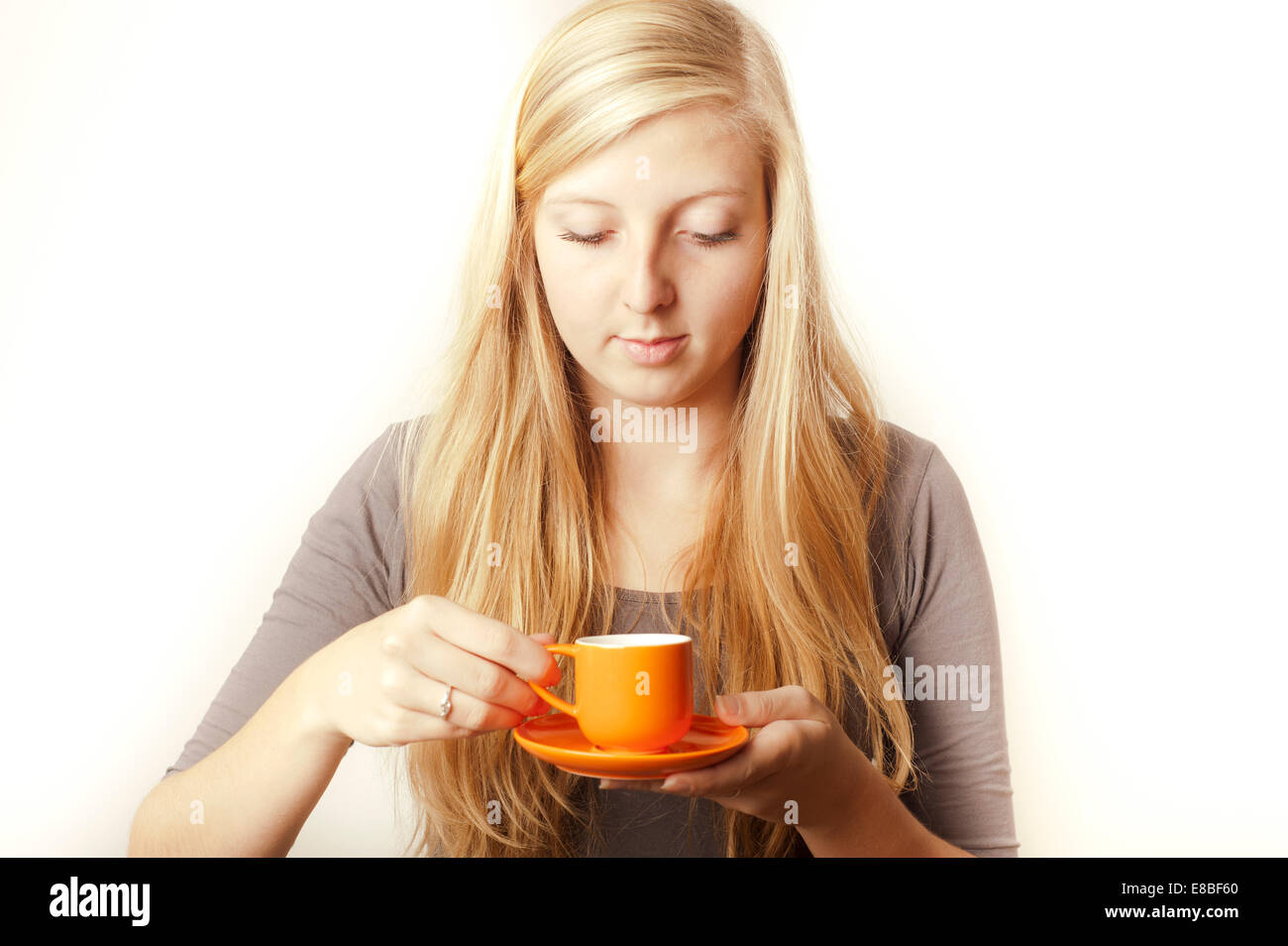 Woman drinking espresso coffee hires stock photography and images Alamy