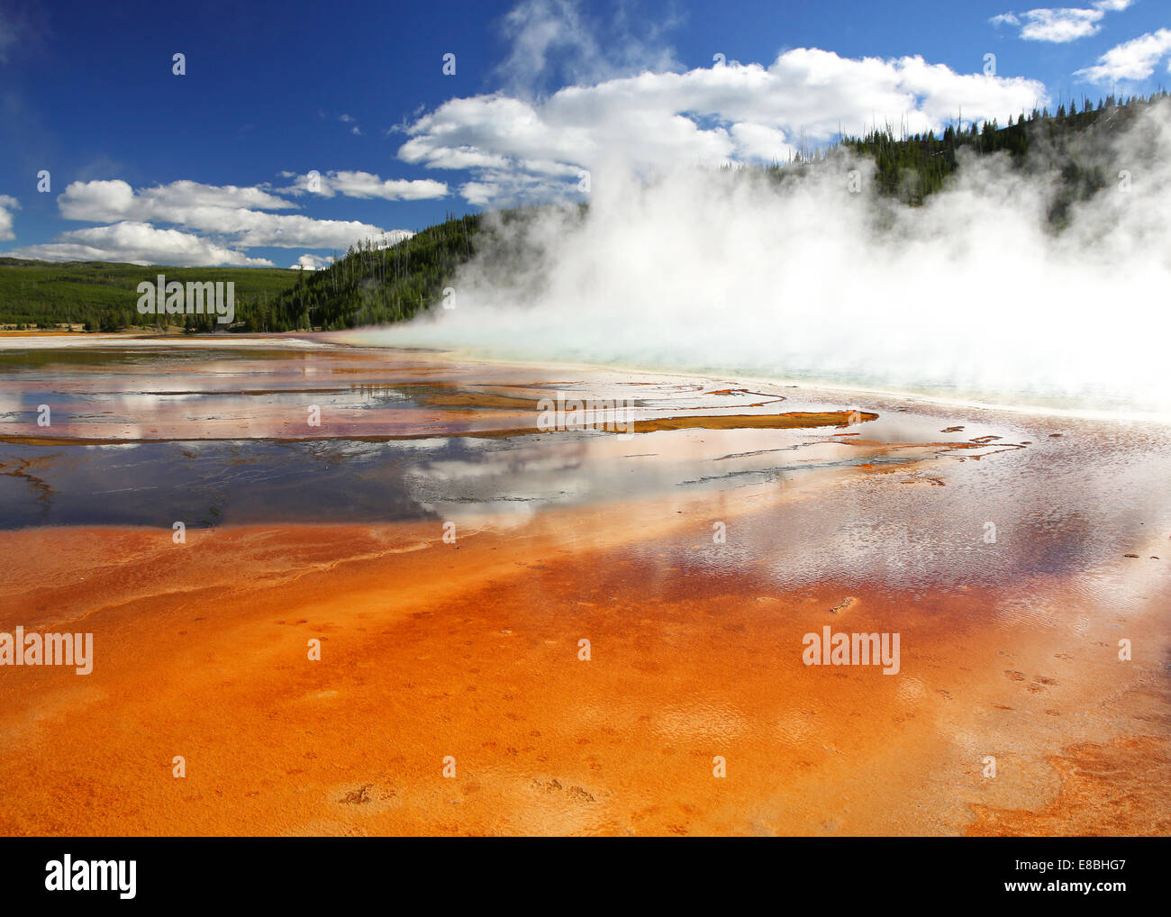 Grand Prismatic Spring in Yellowstone National Park, the largest hot spring in the USA, and the third largest in the world Stock Photo