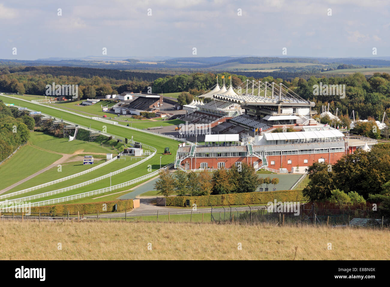 Goodwood Horse Racing Course Sussex, UK. Stock Photo