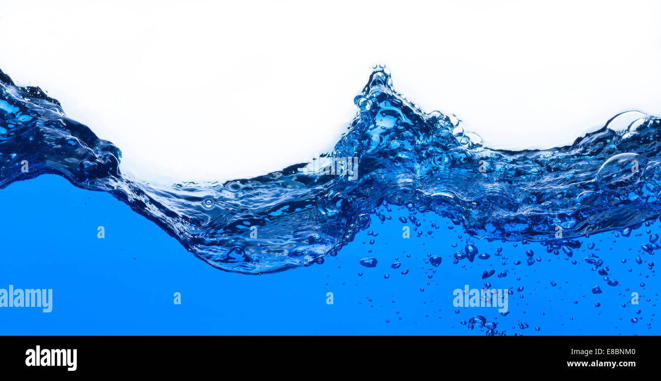 Water and air bubbles over white background. Fresh photograph Stock Photo