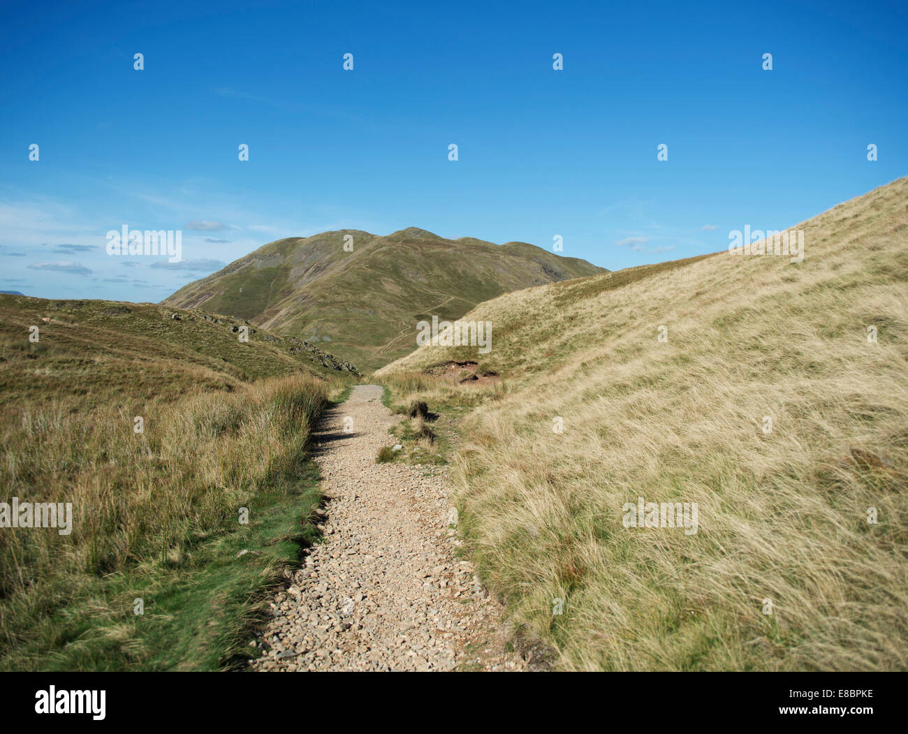 Track on the high fells above Ullswater, English Lake District, UK Stock Photo
