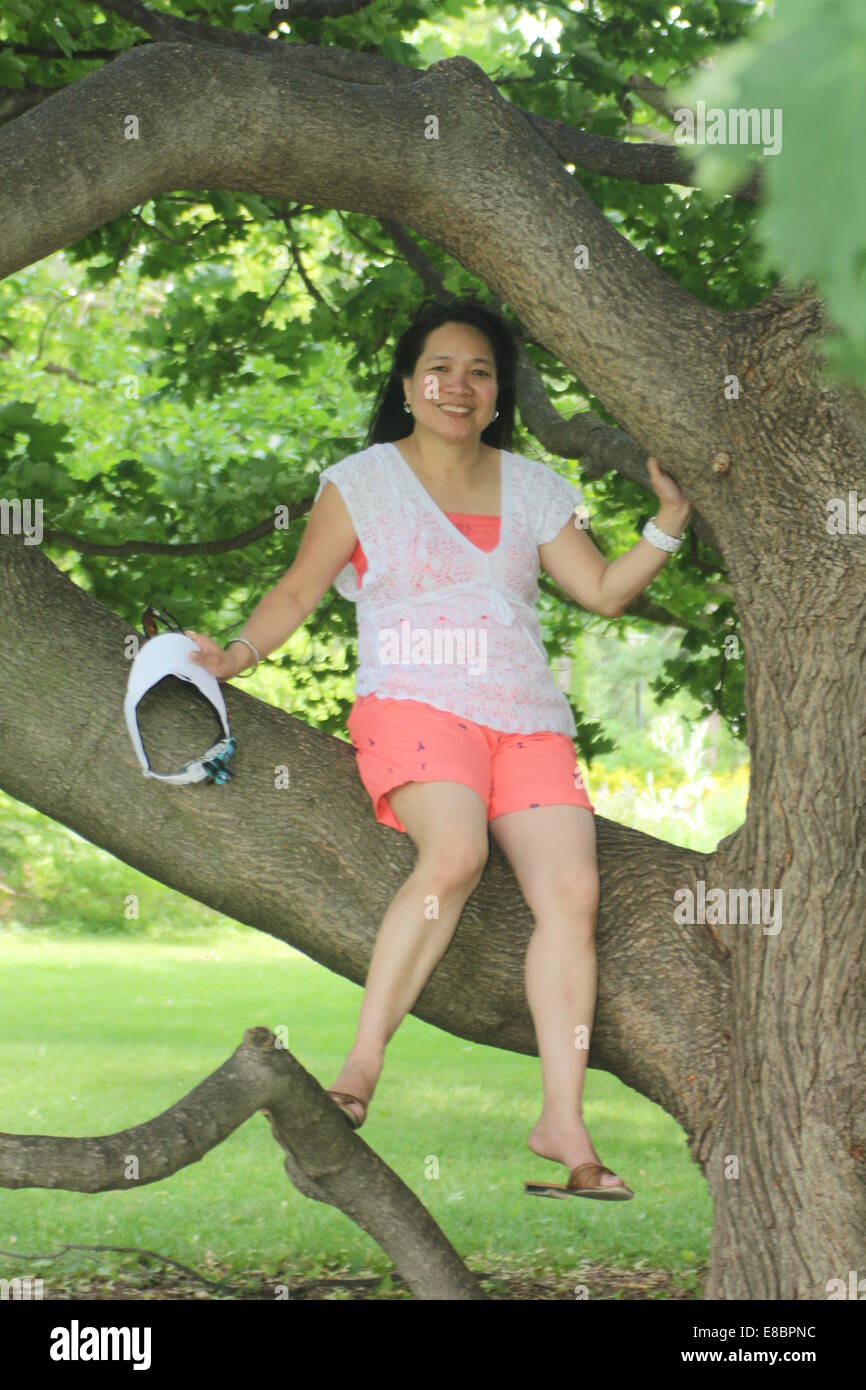 Mature asian woman wearing shorts hi-res stock photography and images -  Alamy