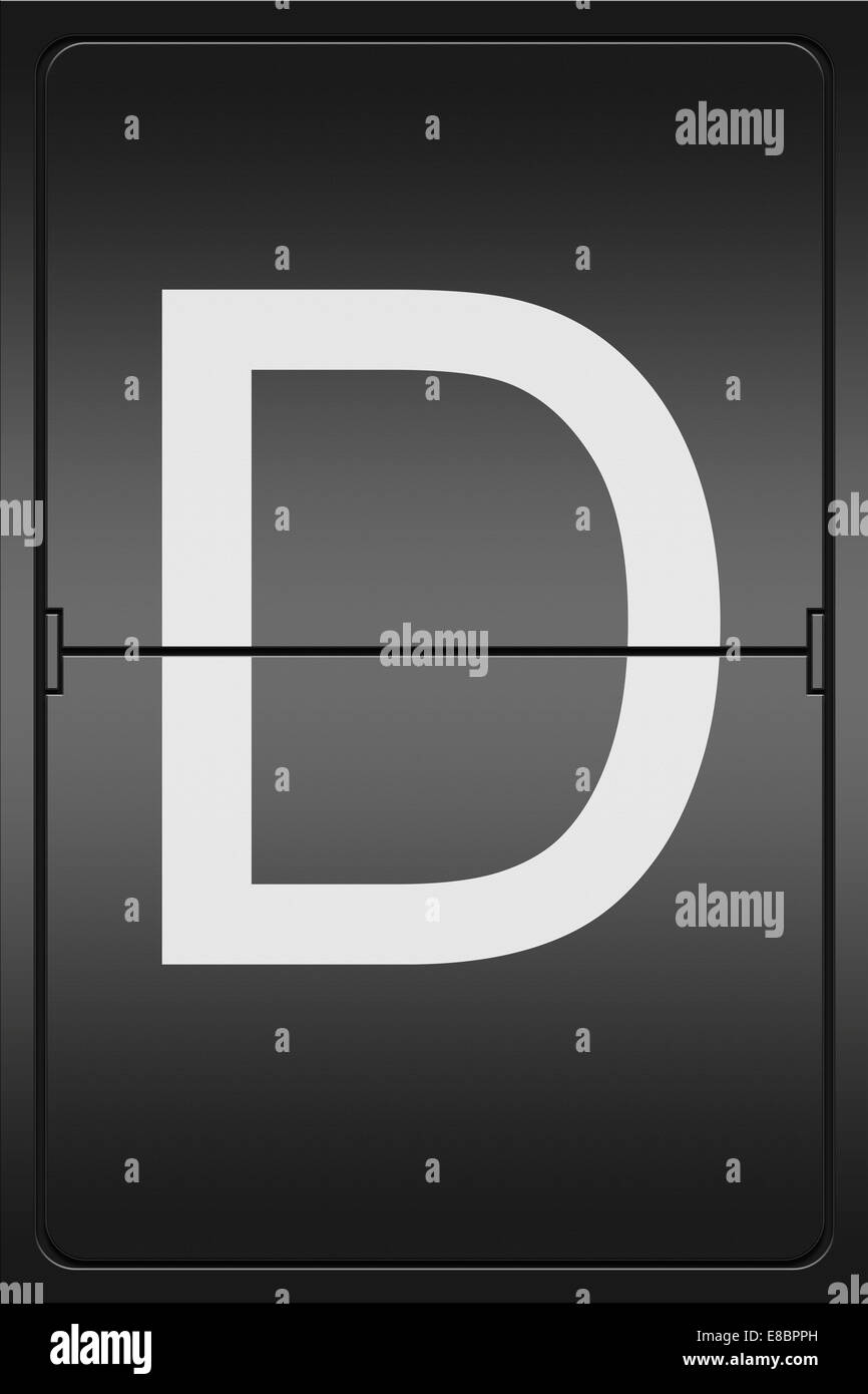 Illustration of a mechanical leter indicator showing the letter d Stock ...