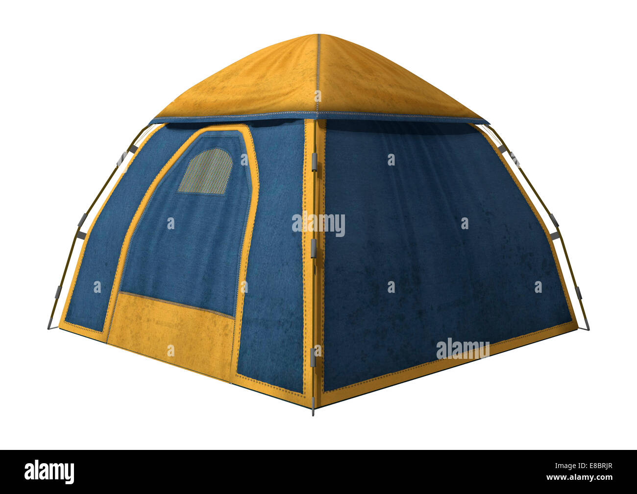 3D digital render of a camping tent isolated on white background Stock ...