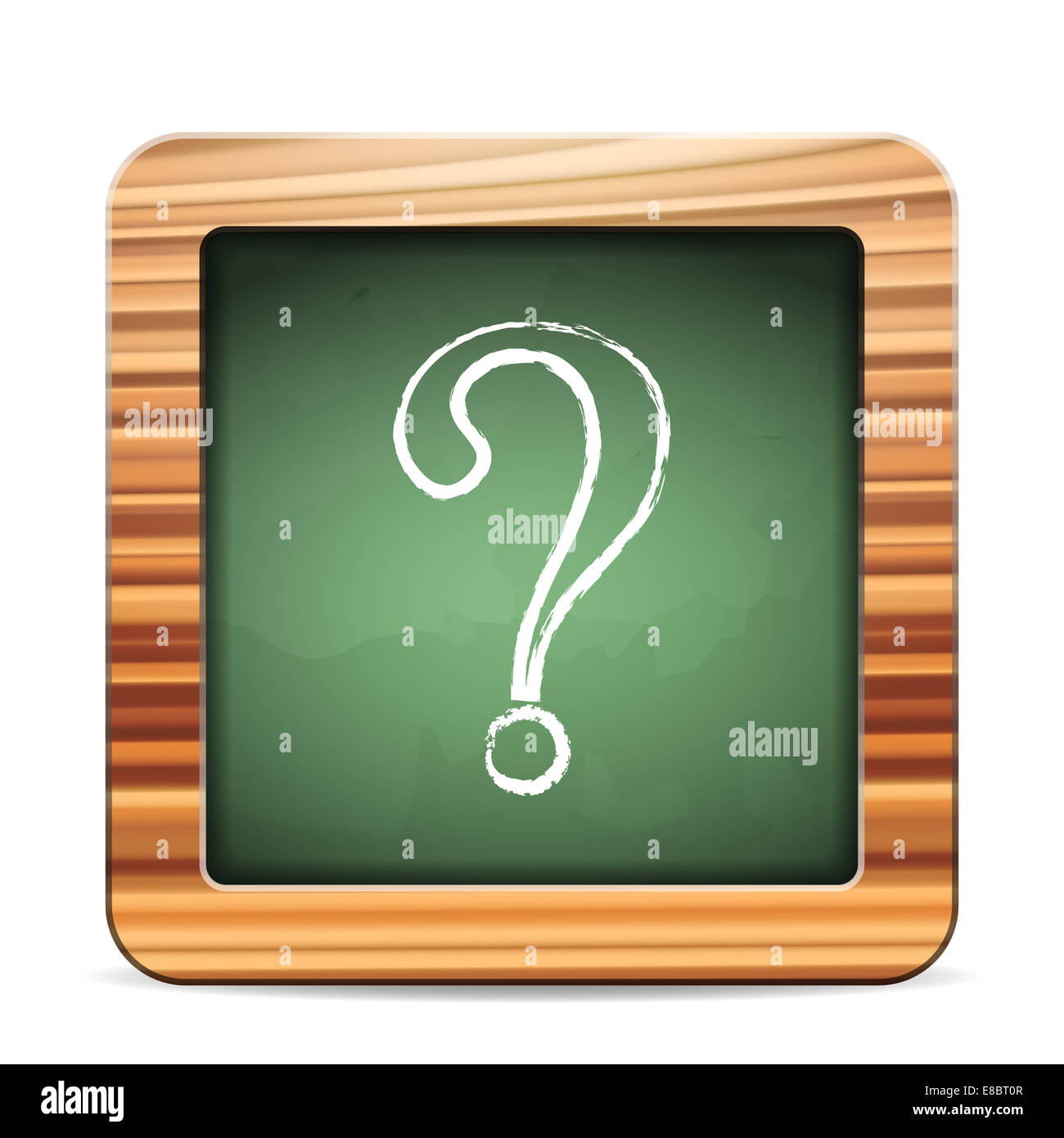 Blackboard question on a white background. Vector illustration Stock ...
