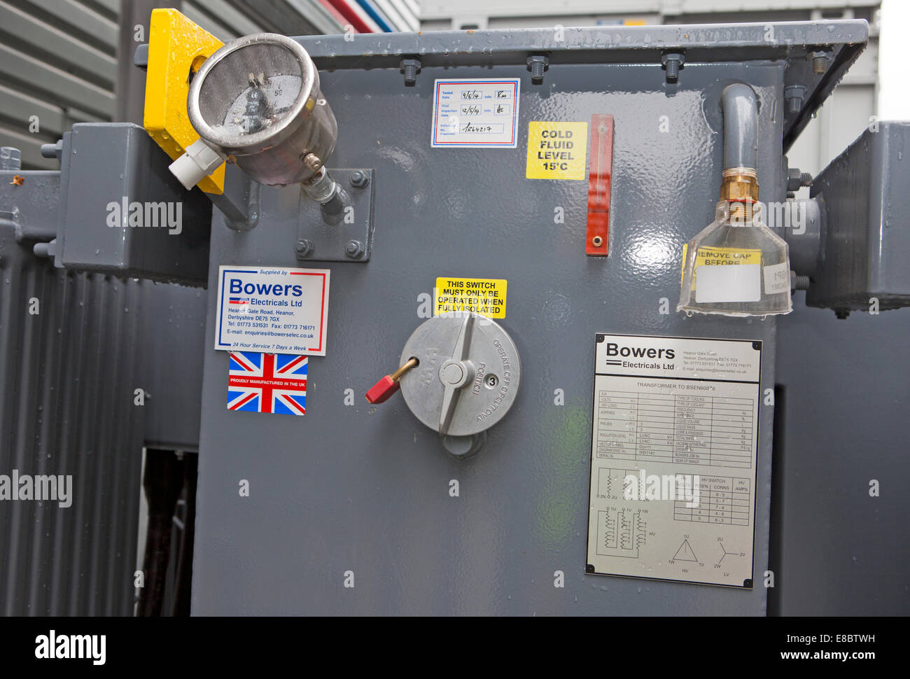 Electrical transformer installation supply three phase supply to