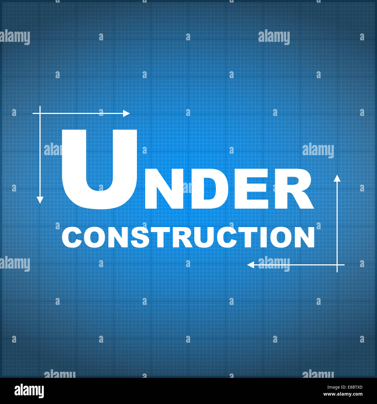 Under construction blueprint Stock Photo