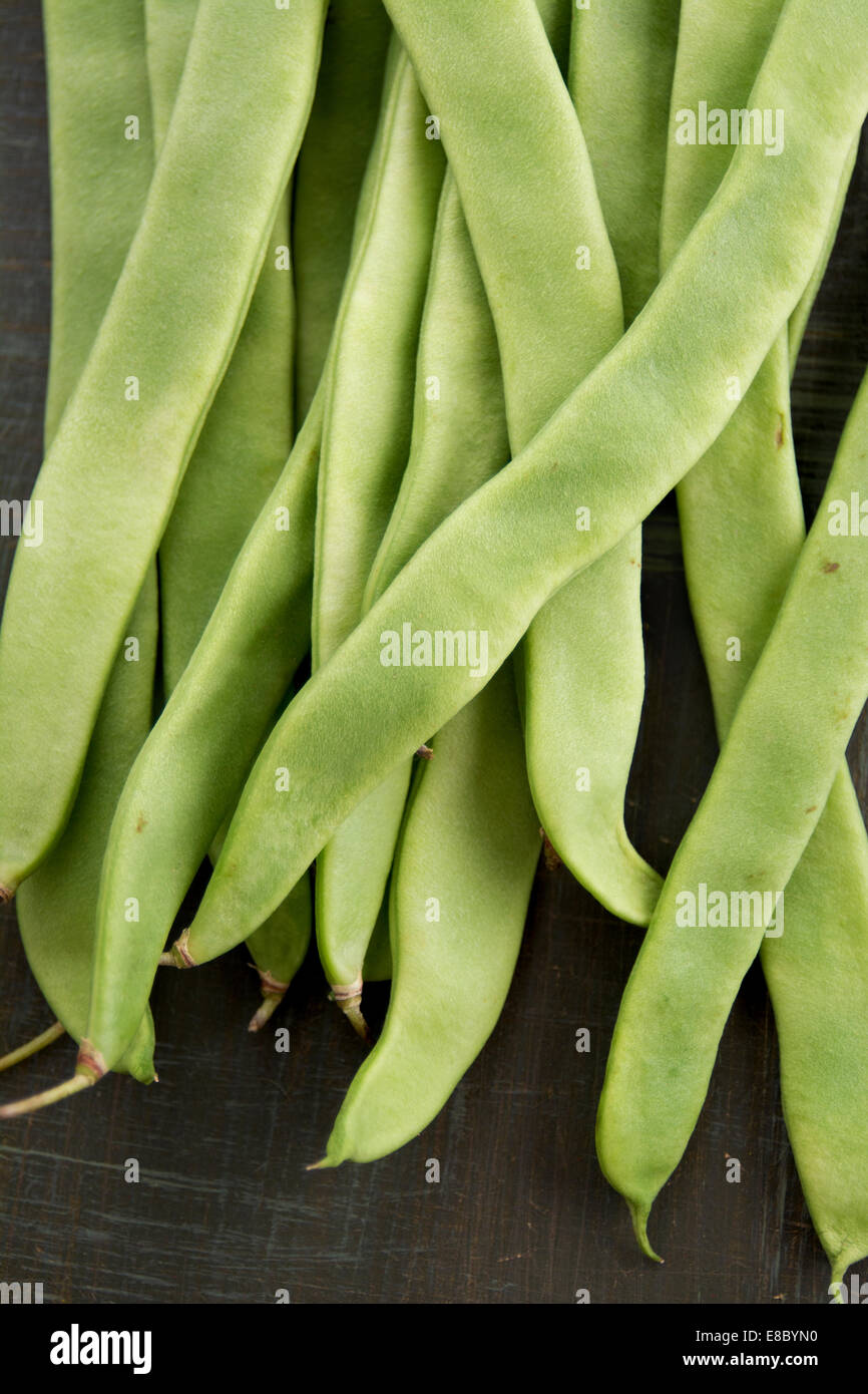 flat green beans. raw vegetables, closeup photography Stock Photo Alamy