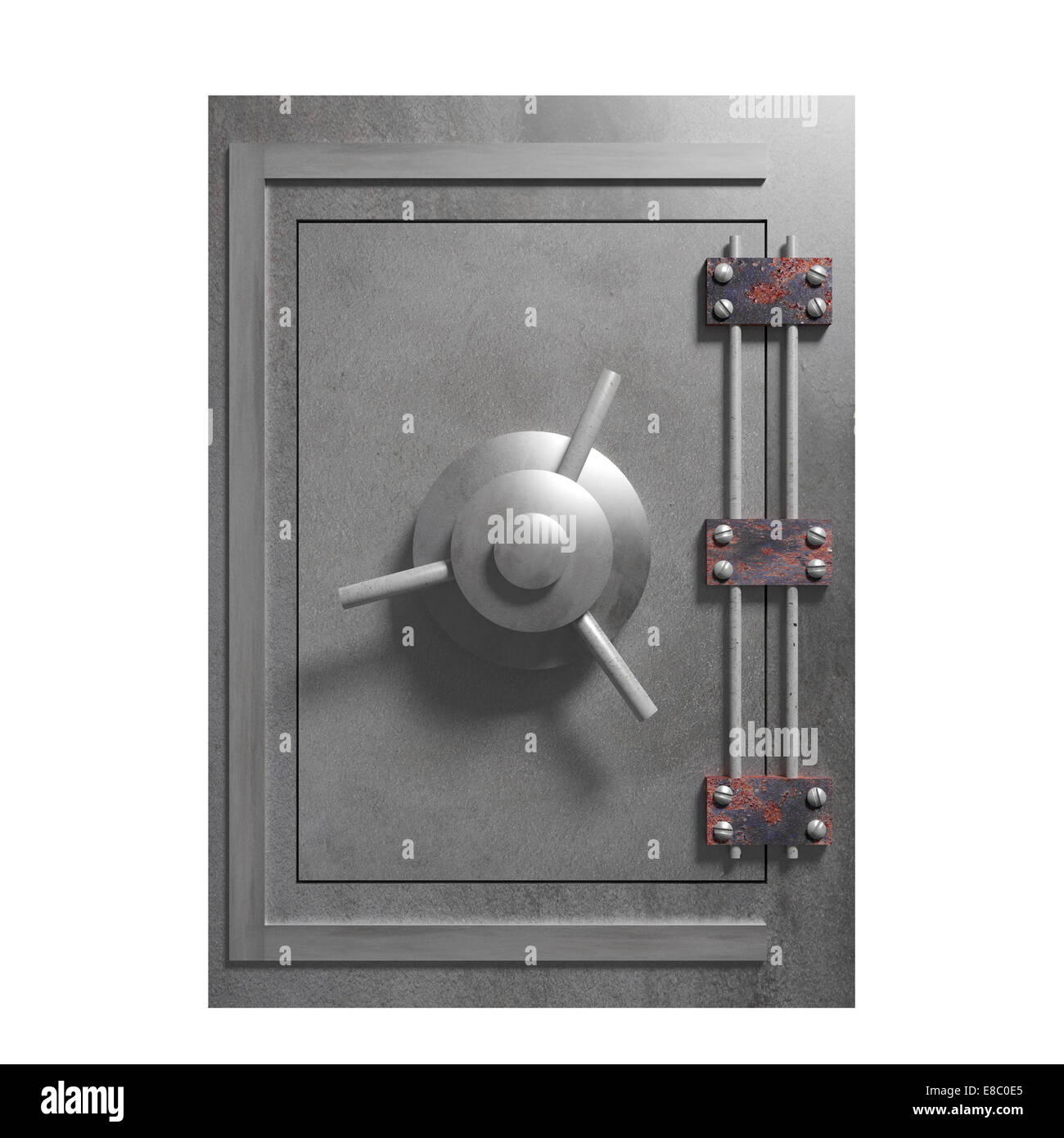 design in 3d of a security steel safe on a white background Stock Photo ...