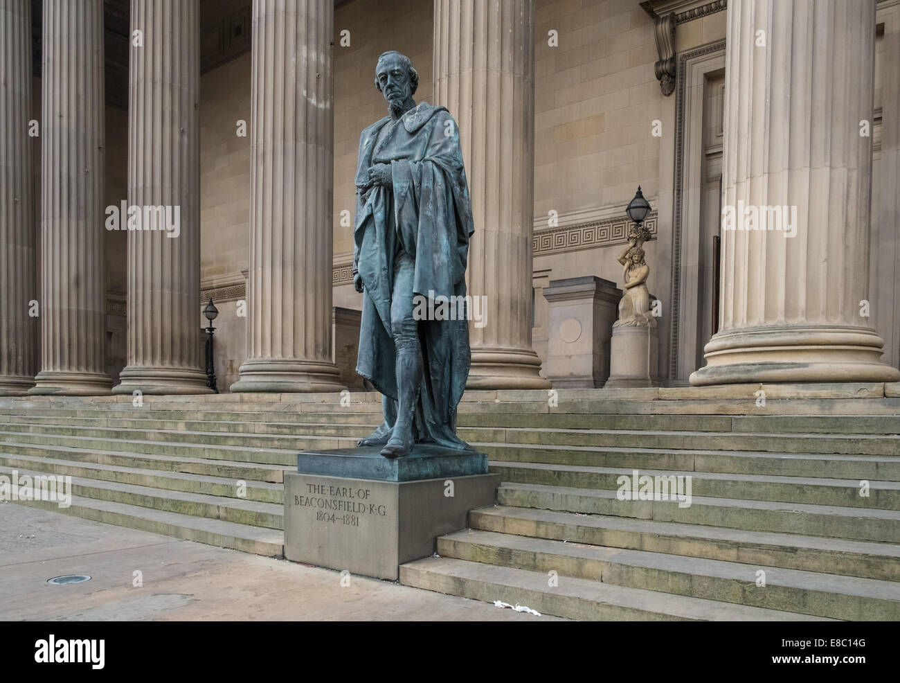 St Hall, statue of the Earl of Beaconsfield, Lime Street