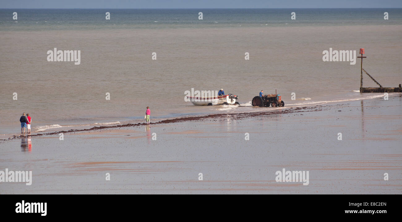 Cromer coast, fishermen preparing for fishing, local delicacies include the famous Cromer crab, cockles, whelks. Stock Photo