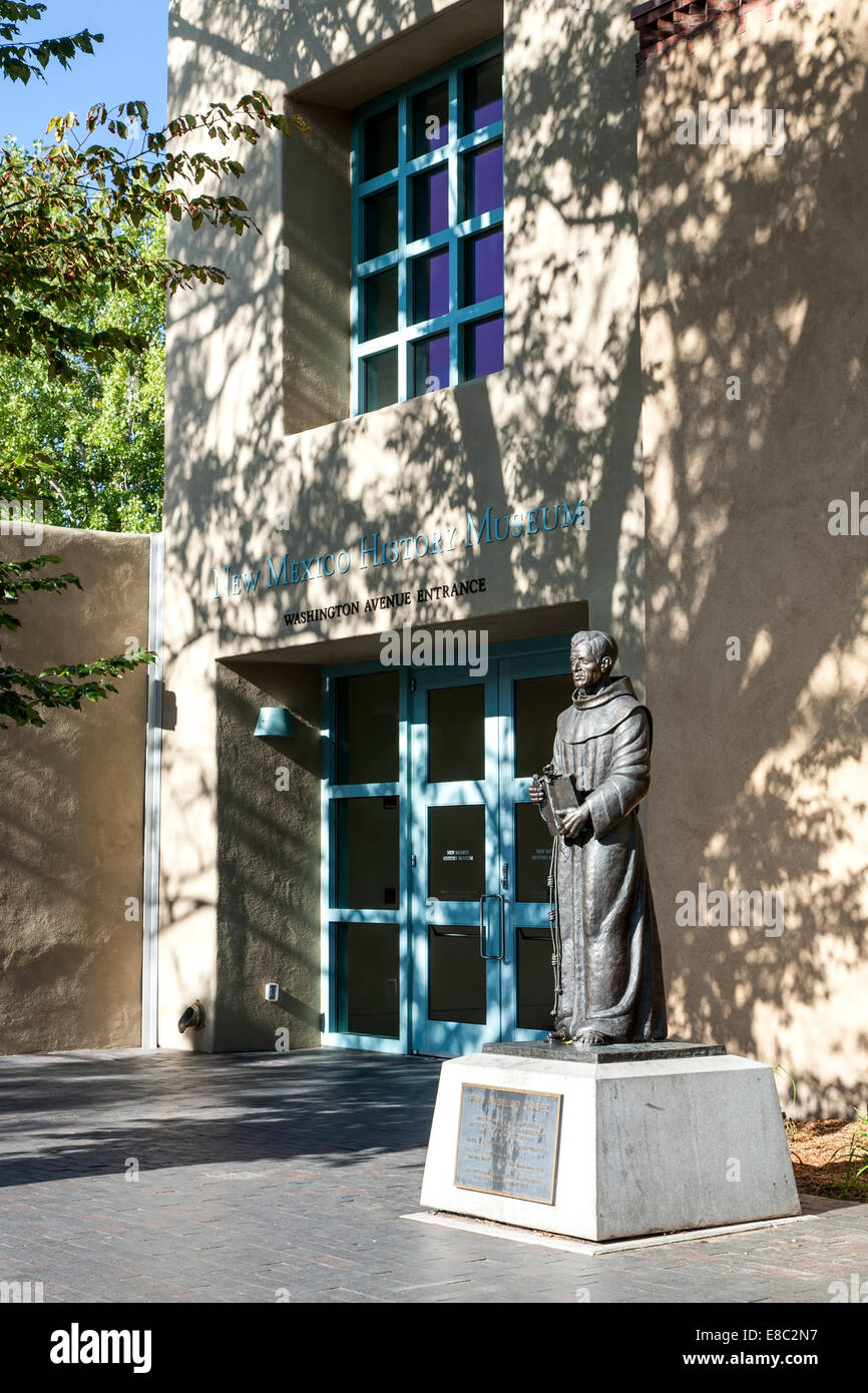New Mexico History Museum entrance, Santa Fe, New Mexico USA Stock