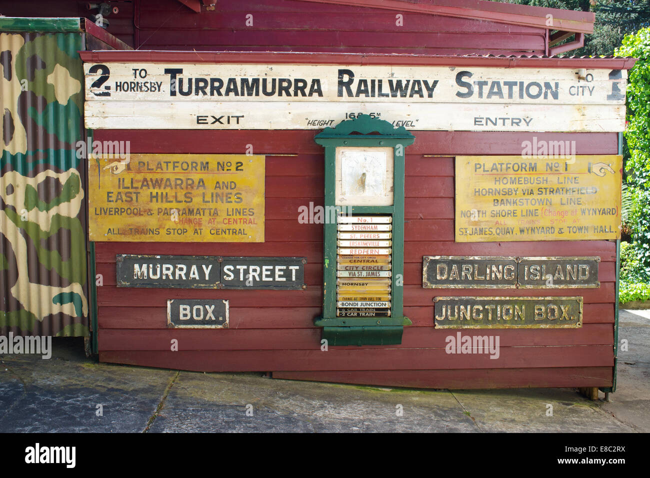 Railway memorabilia preserved in the gardens of the Toy and Train Museum in Leura, New South Railway memorabilia preserved in the gardens of the Toy and Train Museum in Leura, New South