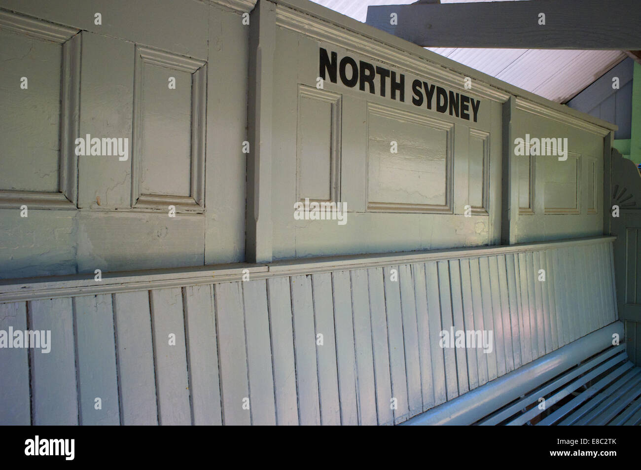Former North Sydney station platform furniture preserved in the gardens of the Toy and Train Former North Sydney station platform furniture preserved in the gardens of the Toy and Train