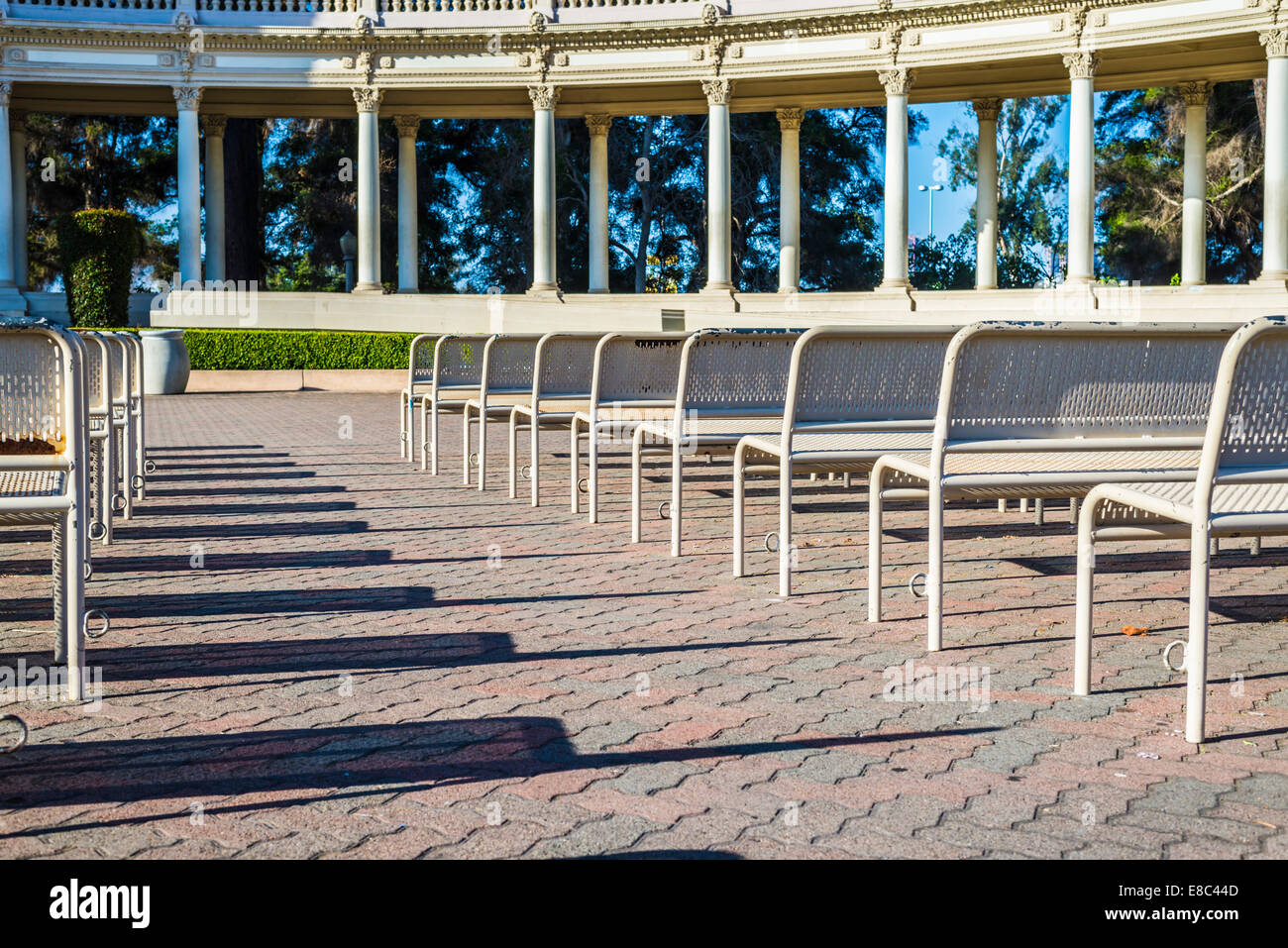 View of the Spreckels Organ Pavilion on a tranquil morning. Balboa Park