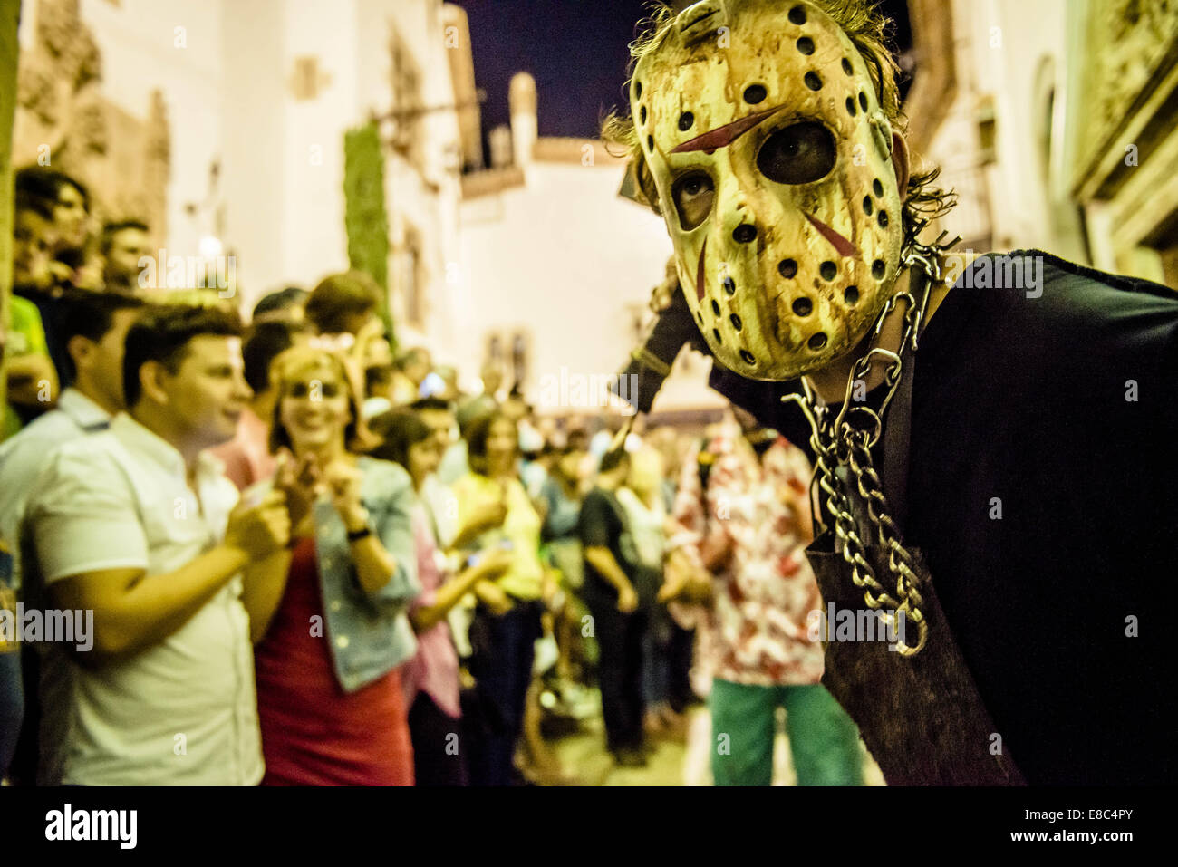 Sitges, Spain. 4th Oct, 2014. Zombies of all kind gather for the Sitges Zombie Walk 2014 Credit:  Matthias Oesterle/ZUMA Wire/ZUMAPRESS.com/Alamy Live News Stock Photo
