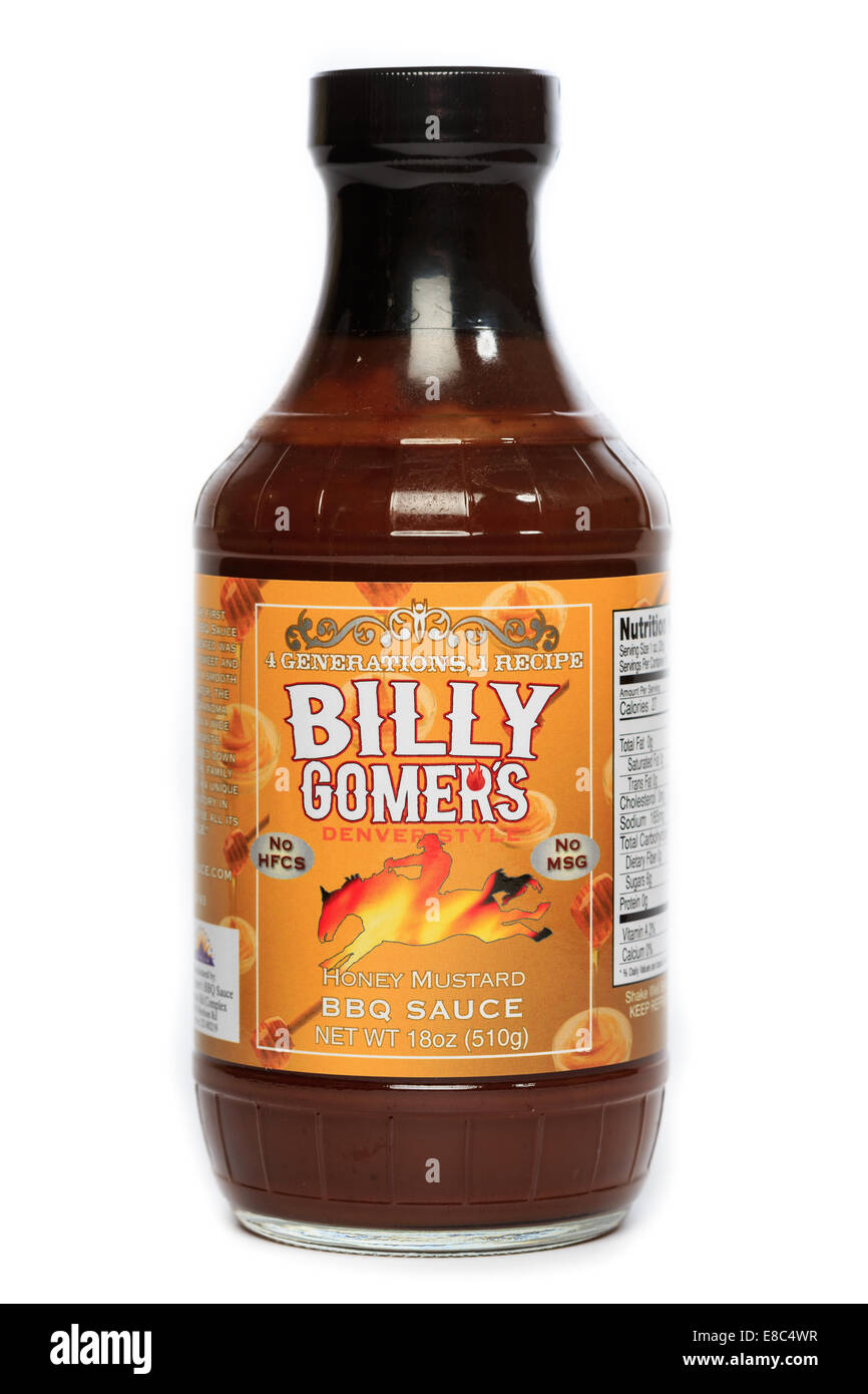 Billy Gomer's Denver Sytle Honey Mustard BBQ Sauce Stock Photo