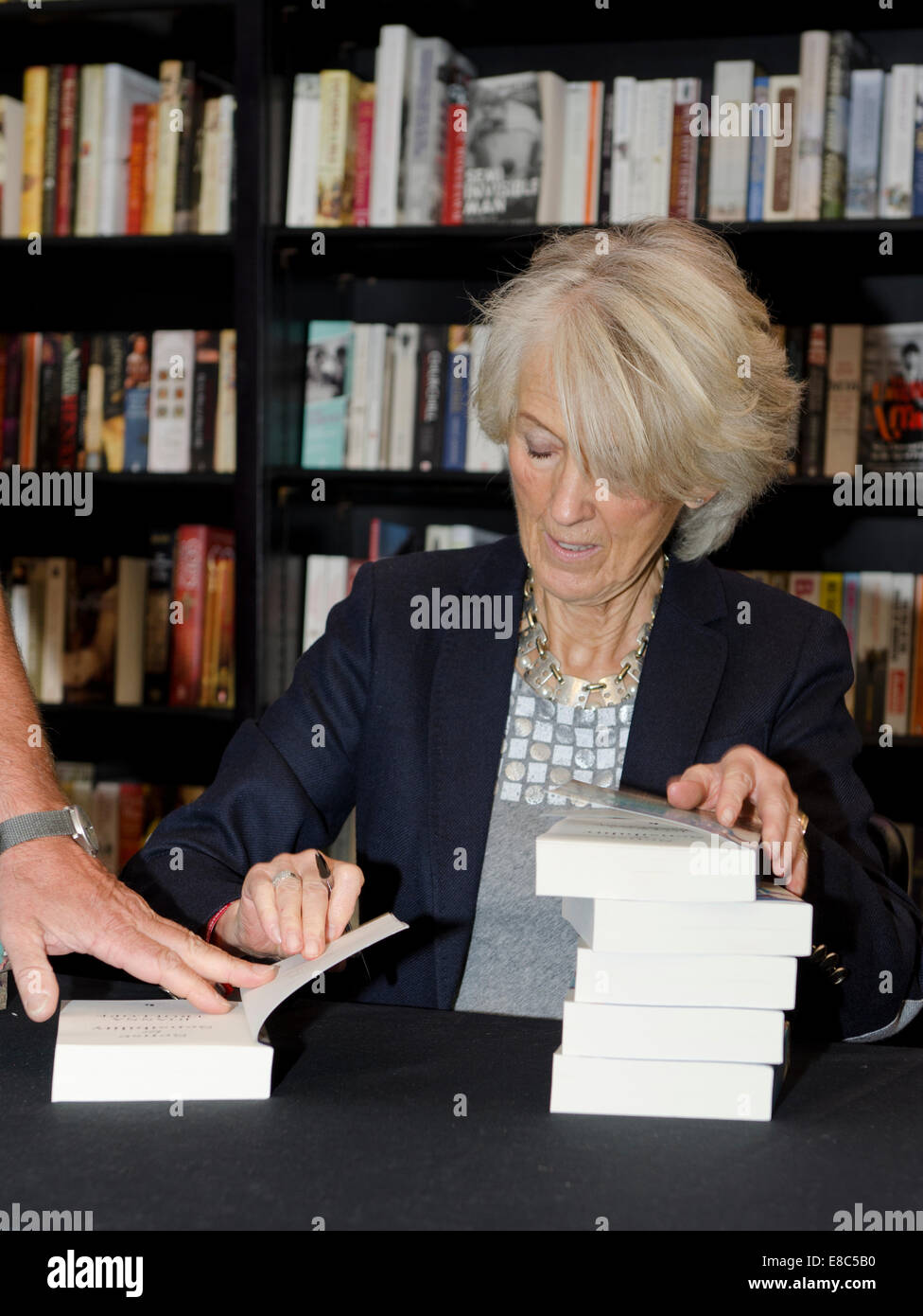 Joanna Trollope, novelist, signs books at the Cheltenham Literary Festival, Uk  4th October 2014 Credit:  Prixnews/Alamy Live News Stock Photo
