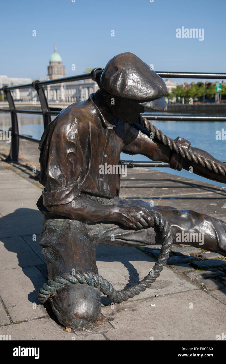 The Linesman Sculpture, Dublin, Ireland, Europe Stock Photo Alamy