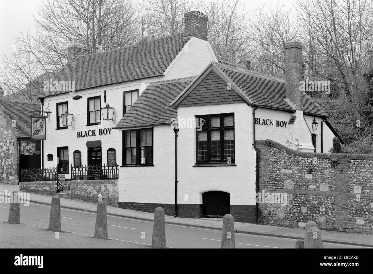 a traditional public house the black boy at winchester england uk Stock Photo