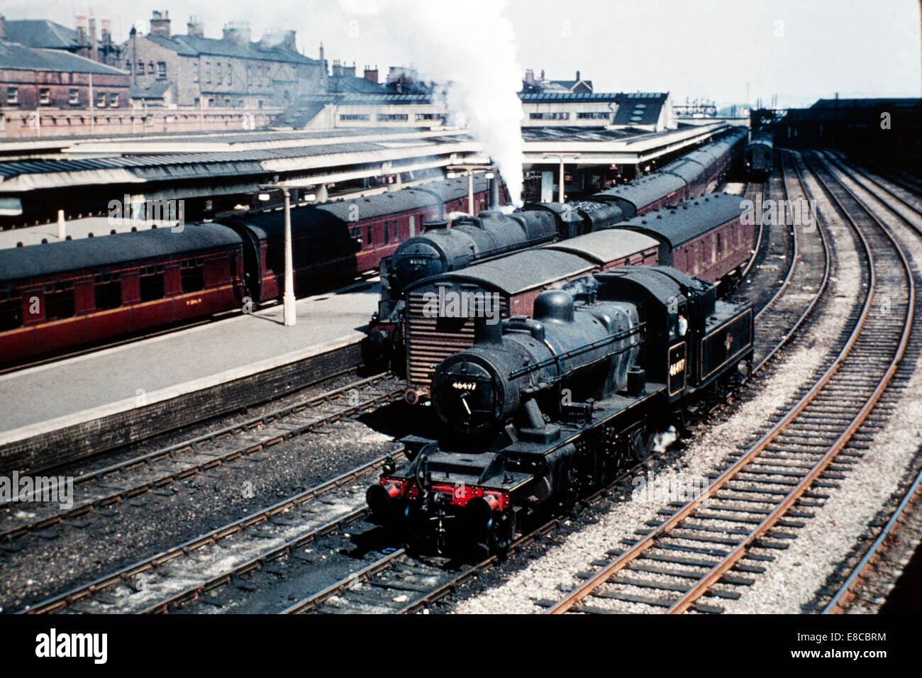original british railways steam 46497 and 46160 during