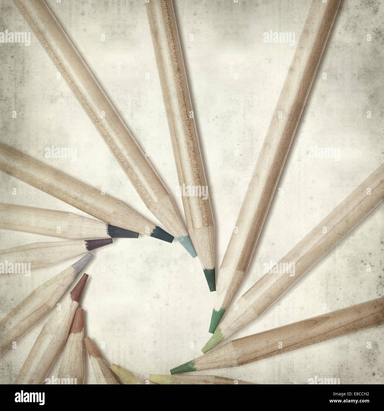 textured old paper background with color pencils Stock Photo - Alamy