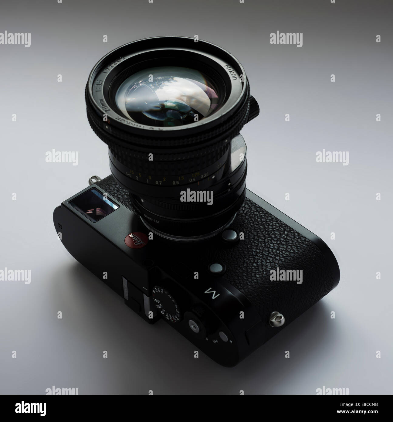 Leica M 240 digital rangefinder with a Nikon 28mm PC lens Stock Photo Alamy