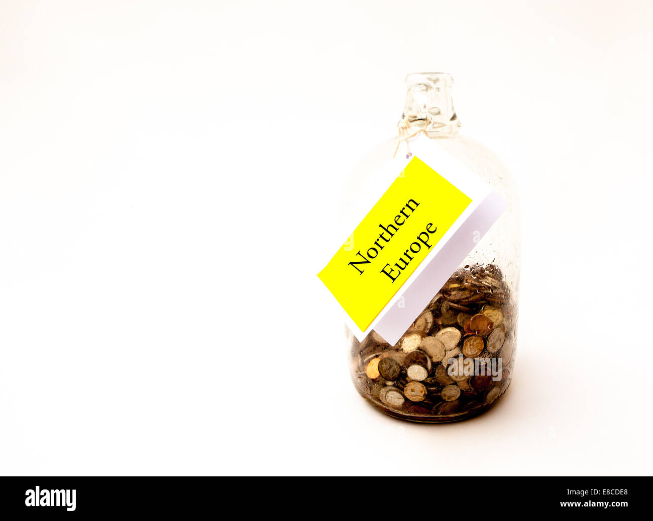 Saving for Northern Europe holiday trip Stock Photo