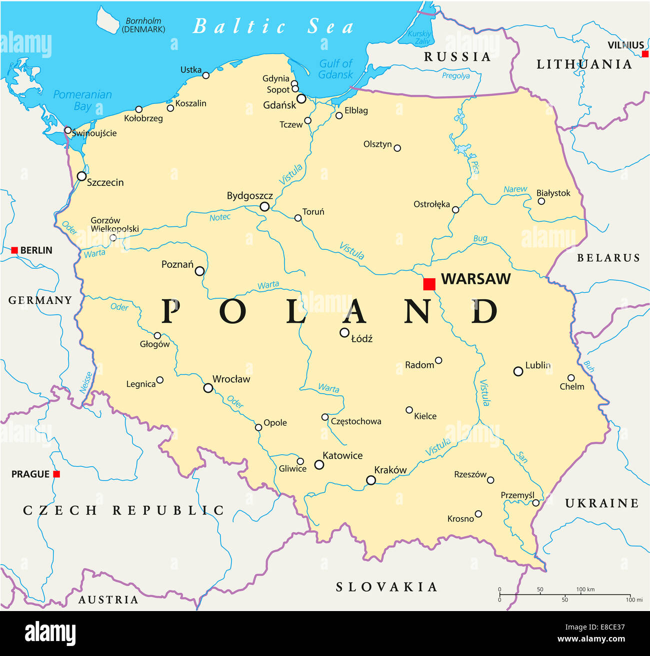 Poland Borders Map