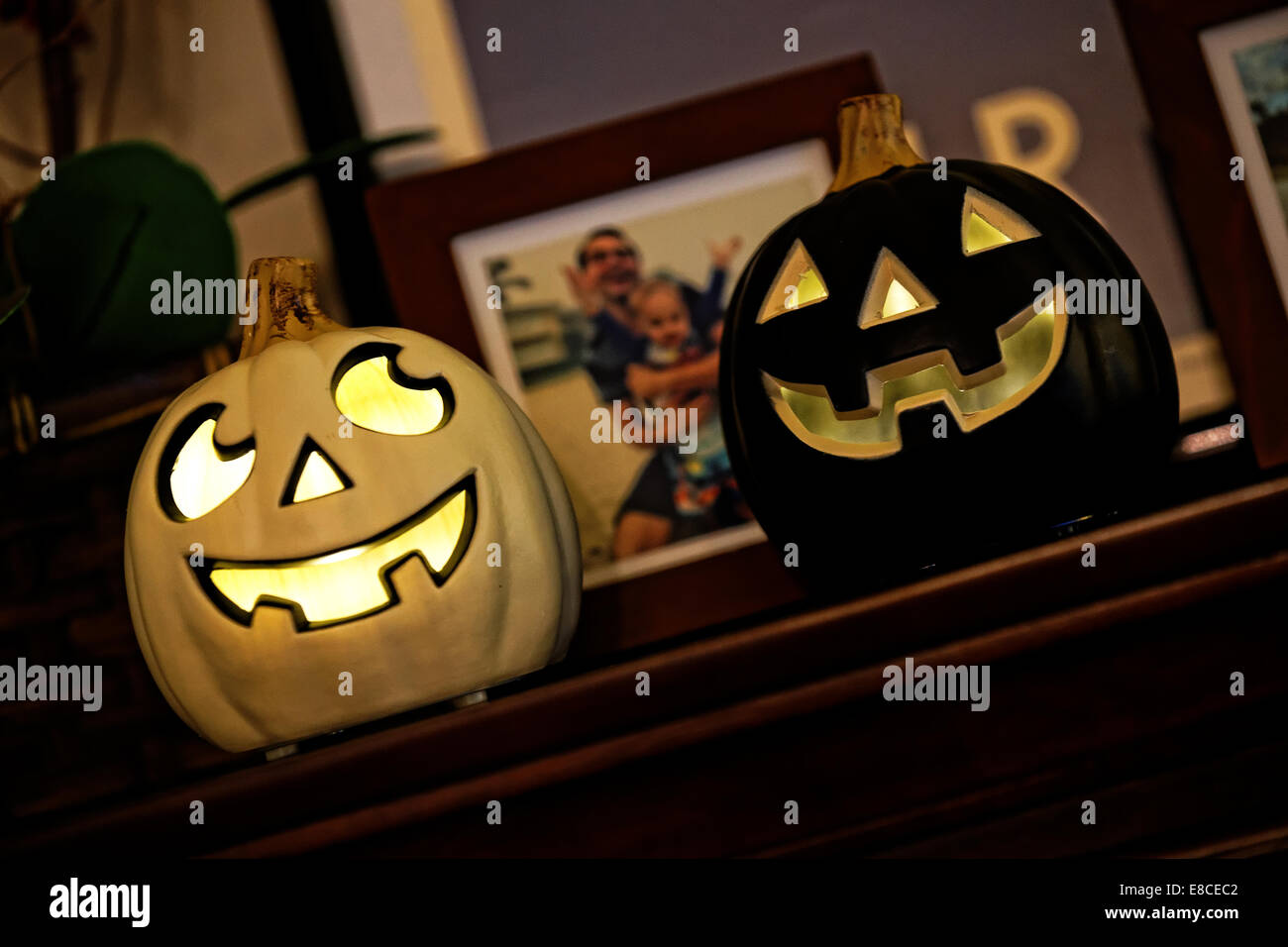 Halloween Jack-o'-Lanterns Stock Photo