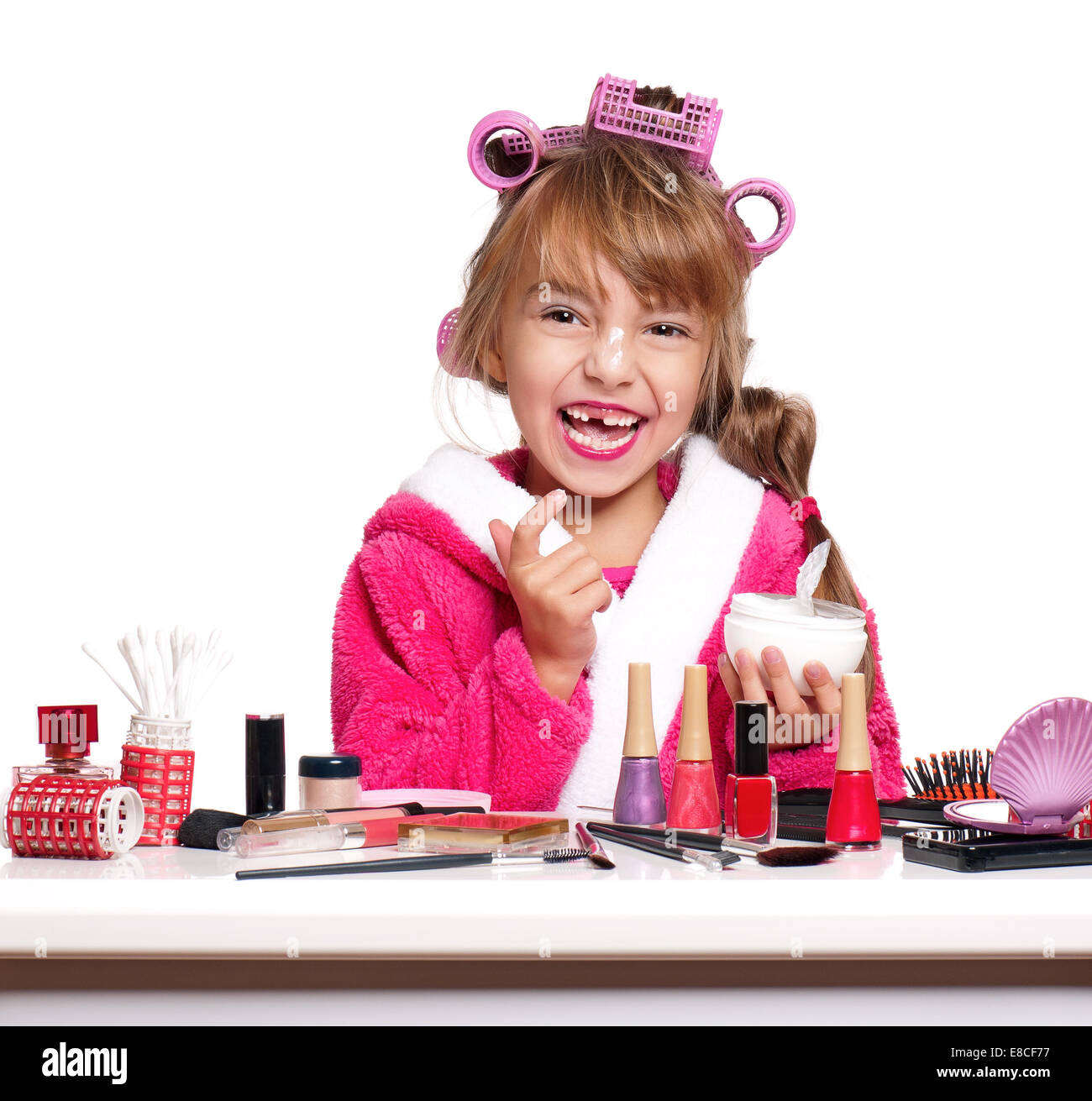 Makeup little girl Stock Photo Alamy