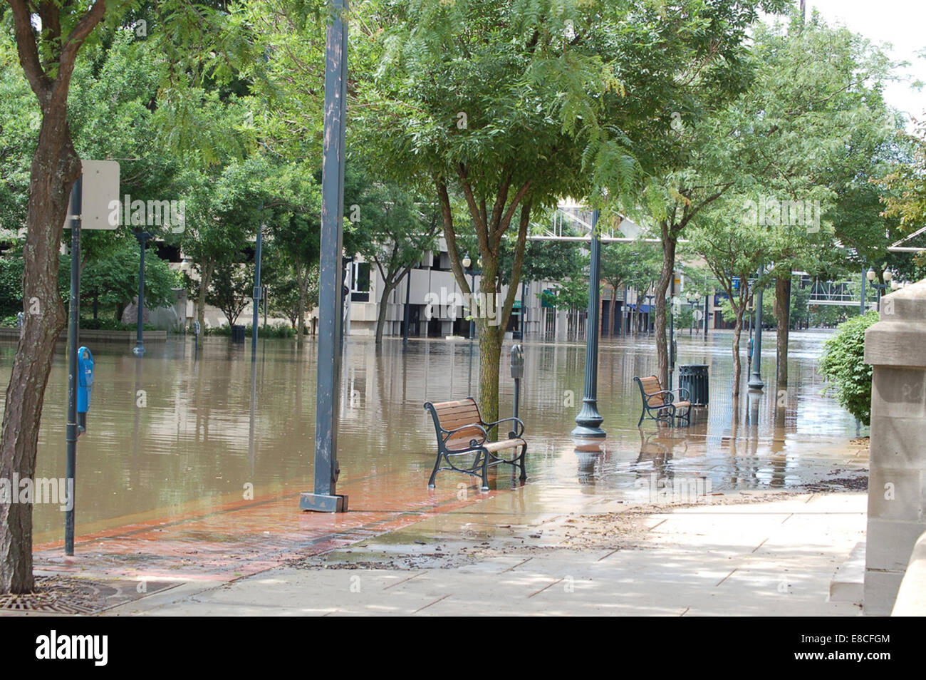 002 Flooding in Cedar Rapids, IA Stock Photo
