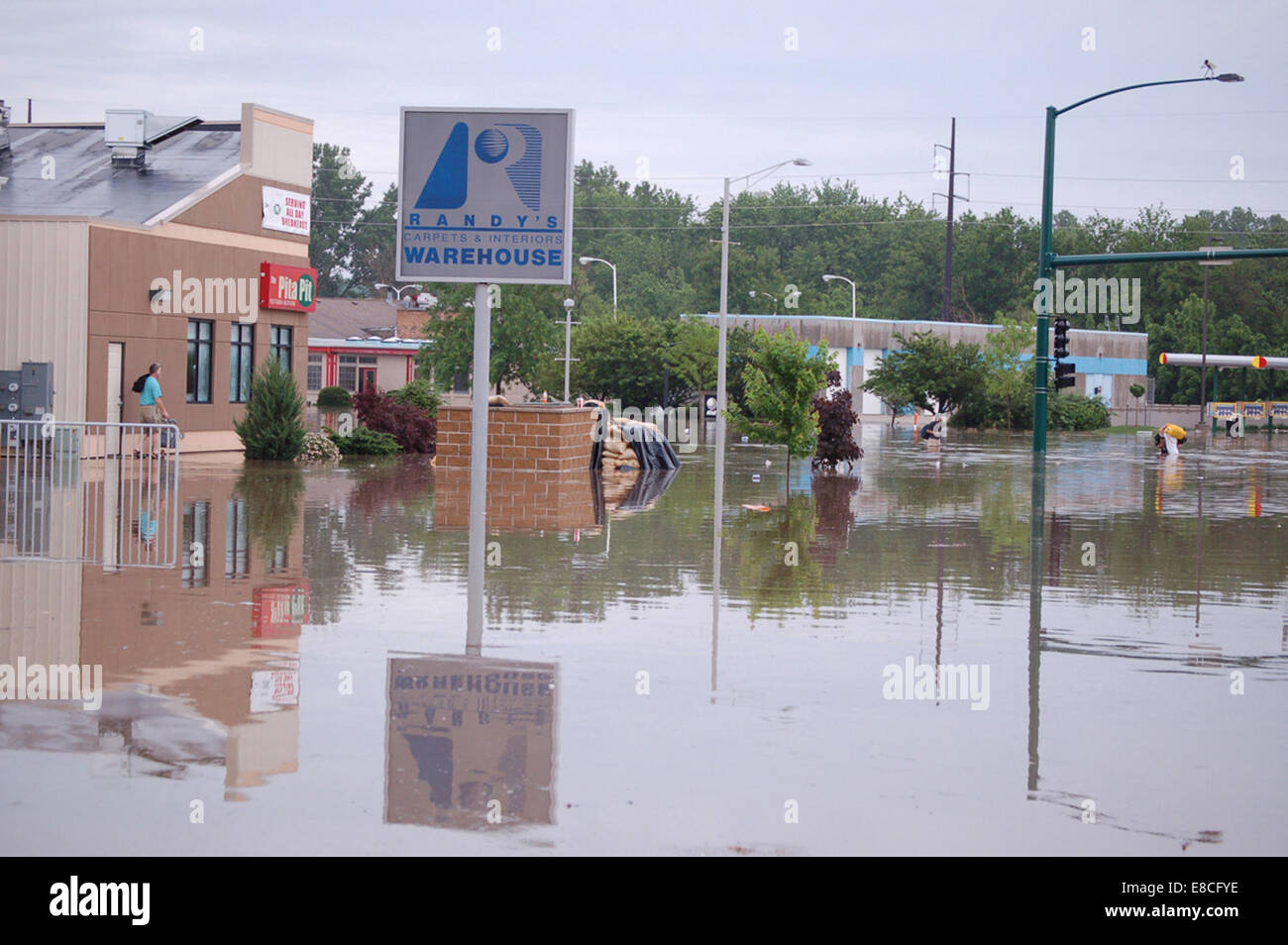 002 Flooding in Coralville, IA Stock Photo