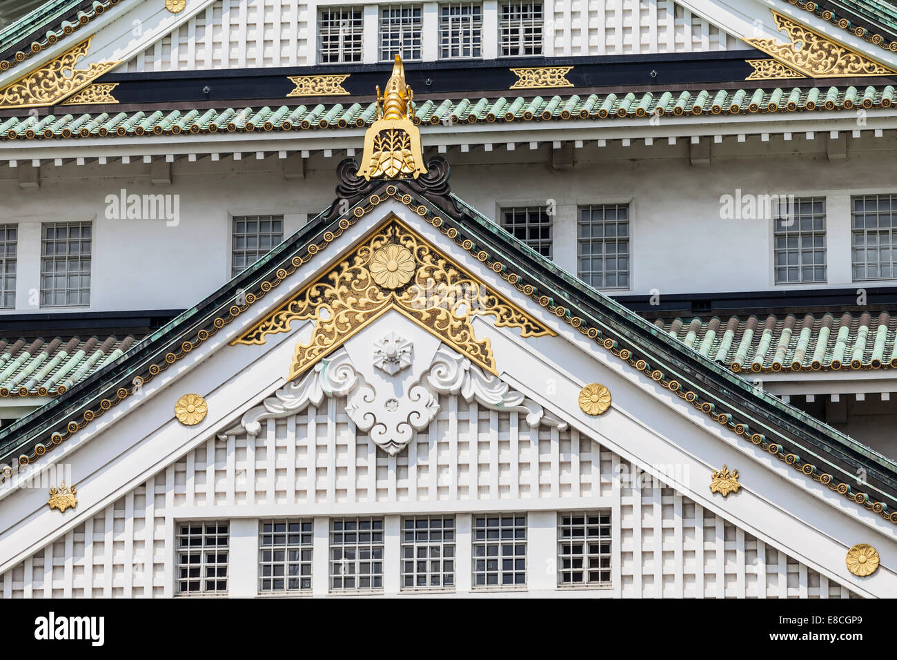 Osaka Castle In Japan Close Up Details Stock Photo Alamy