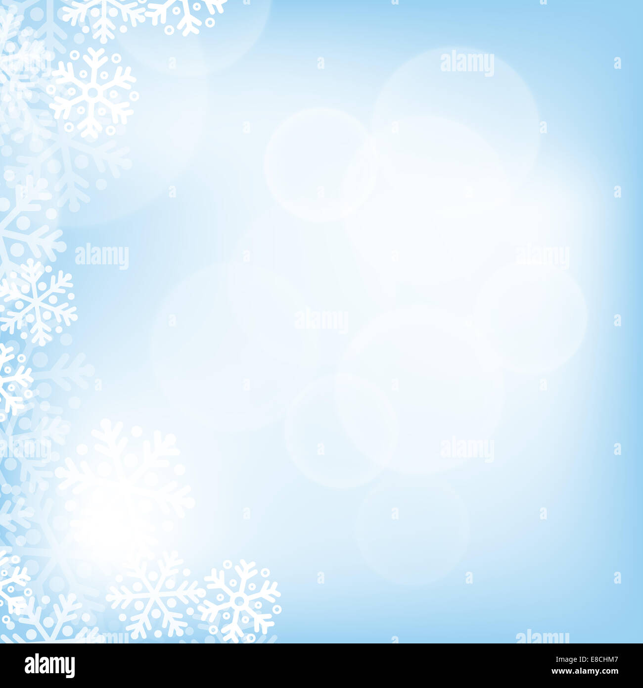 Abstract blue christmas background with snowflakes Stock Photo - Alamy